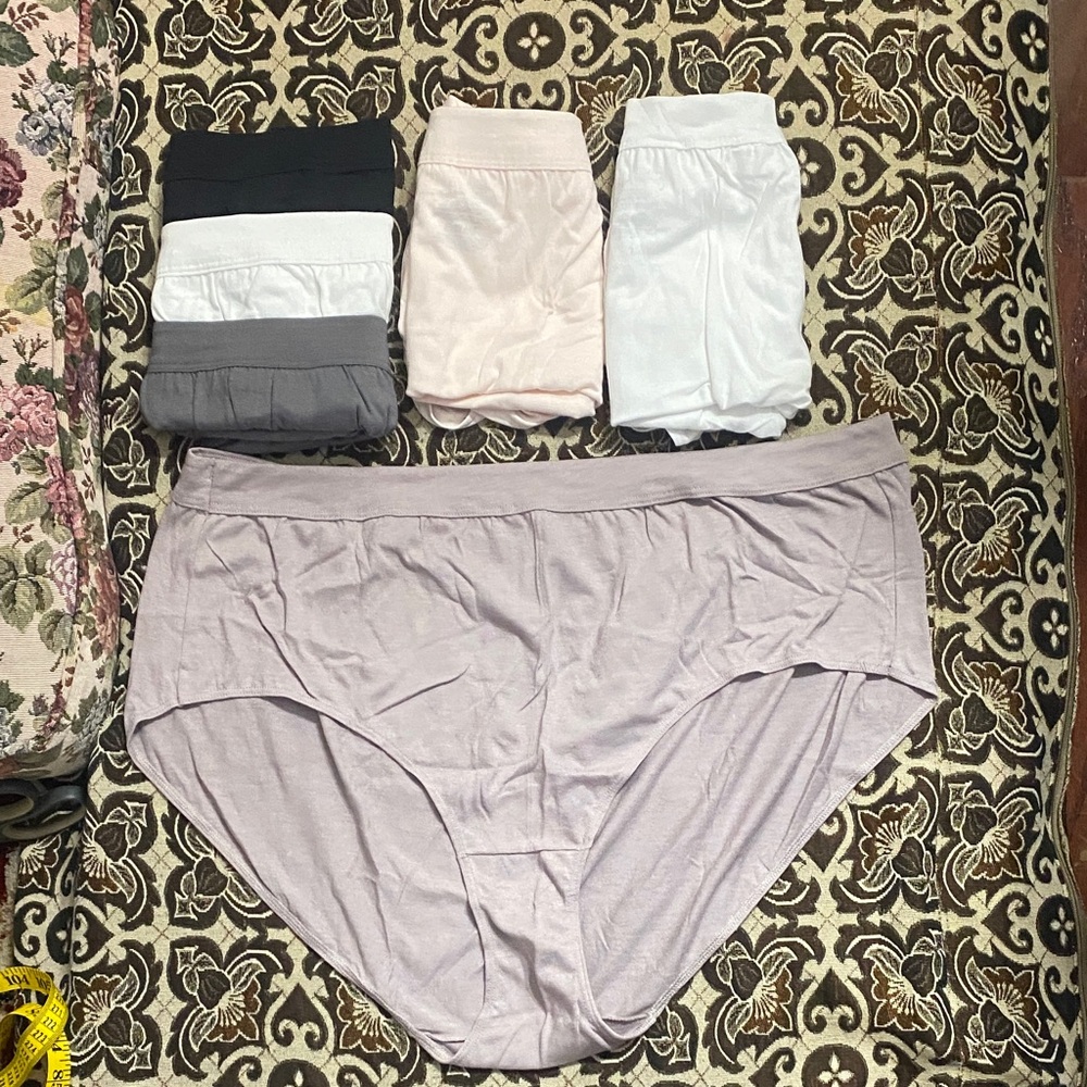Women’s Plus Size Panties 6-Pack — Assorted Colors — Size 13 — New